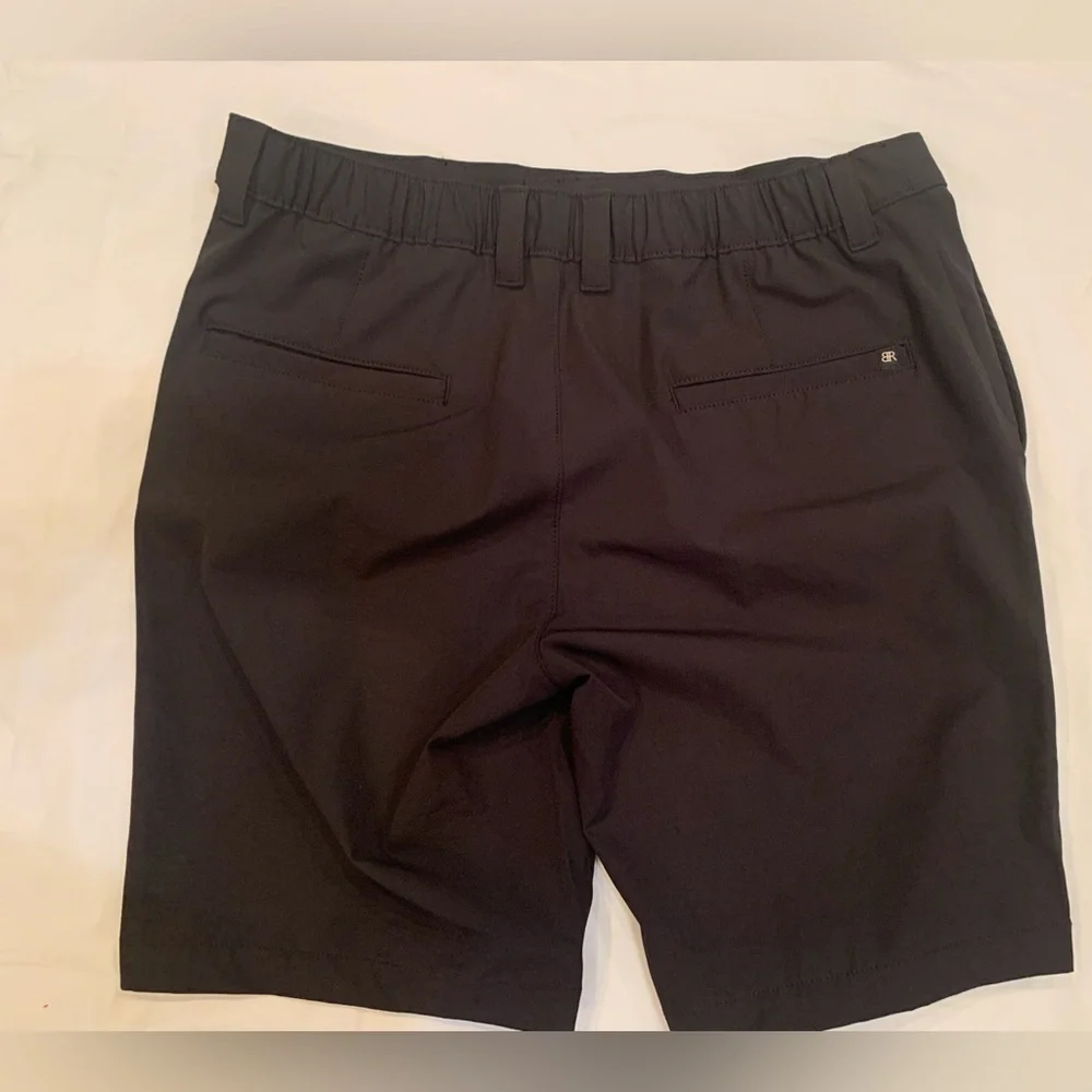 Banana Republic Men's Black Microfiber Flat Front Shorts 34x10